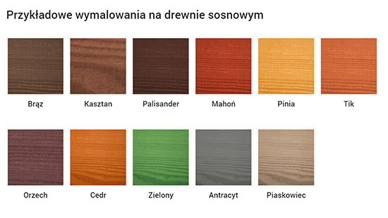 ALTAX IMPREGNAT DO DREWNA OGRODOWEGO KOLORY